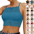 thumbnail image 1 of Bmisegm Womens Tank Tops Sleeveless Square Neck Fancy Waist Length Camisole Slim Straps Solid Color Regular Fit Summer Tops for Women Dark Blue_001 XL, 1 of 6