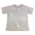 thumbnail image 1 of Bmisegm shirt for Unisex Metallic Dance Shirt with Allover Sequins and Reflective Print Loose Fit Short Sleeve Top for Performance Stage 100 Days School Shirt Boys 17-18 Years 180, 1 of 3