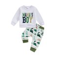 Bmnmsl Baby Boy Fall Outfit Letter Print Sweatshirt and Dinosaur Print