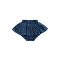 thumbnail image 1 of Bmnmsl Baby Denim Shorts Pleated Solid Summer SkortsInfant  Toddler, 1 of 6