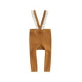 thumbnail image 1 of Bmnmsl Baby Suspender Pants Sleeveless Lace Trim Ribbed Knit Overalls Leggings, 1 of 6