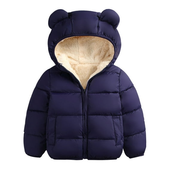 Bmnmsl Baby Winter Coat Hooded Long Sleeve Zipper Warm Outerwears