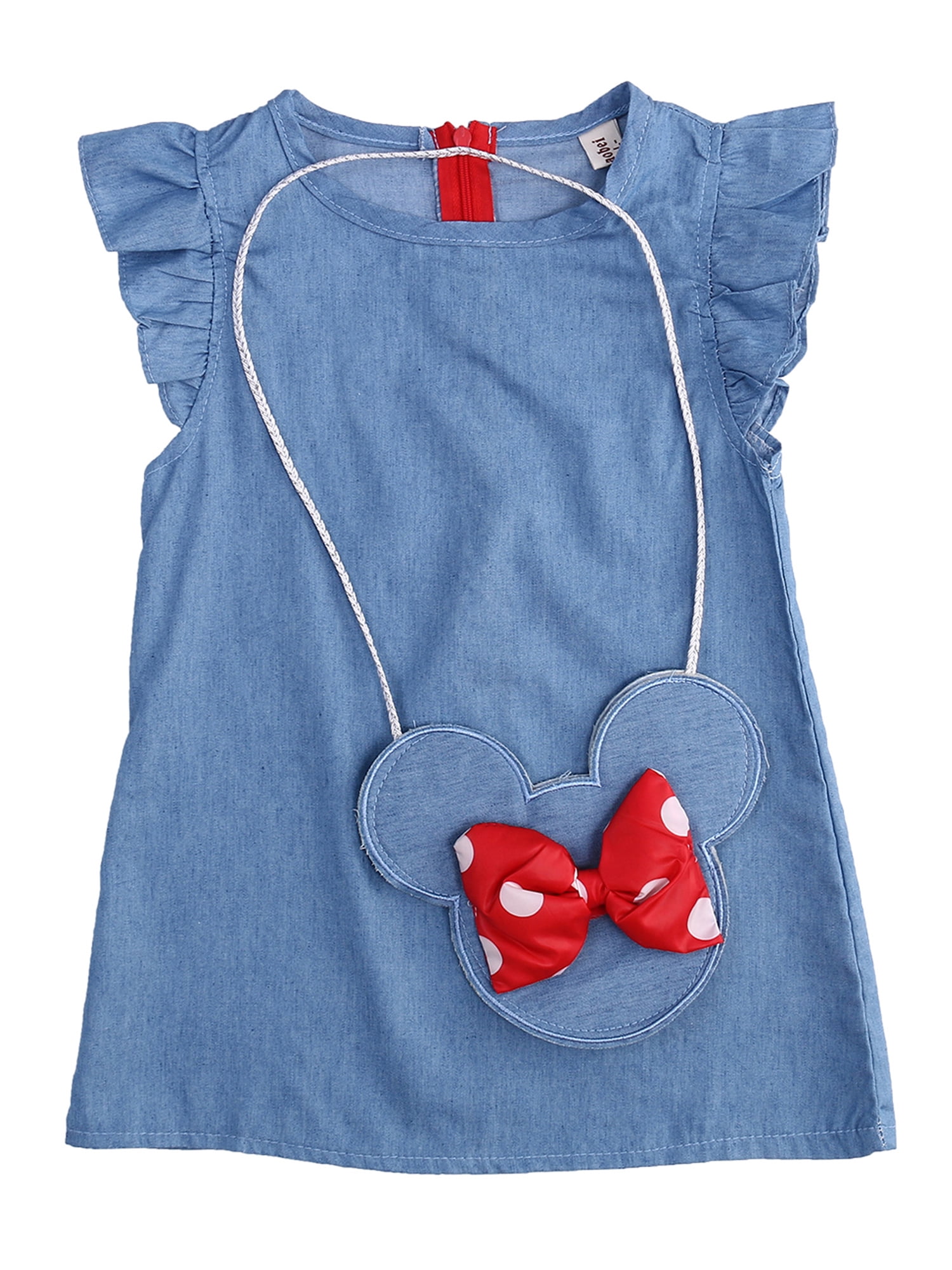 Bmnmsl Kids Baby Girl Dress Minnie Mouse Bag Demin Gown Party Dress