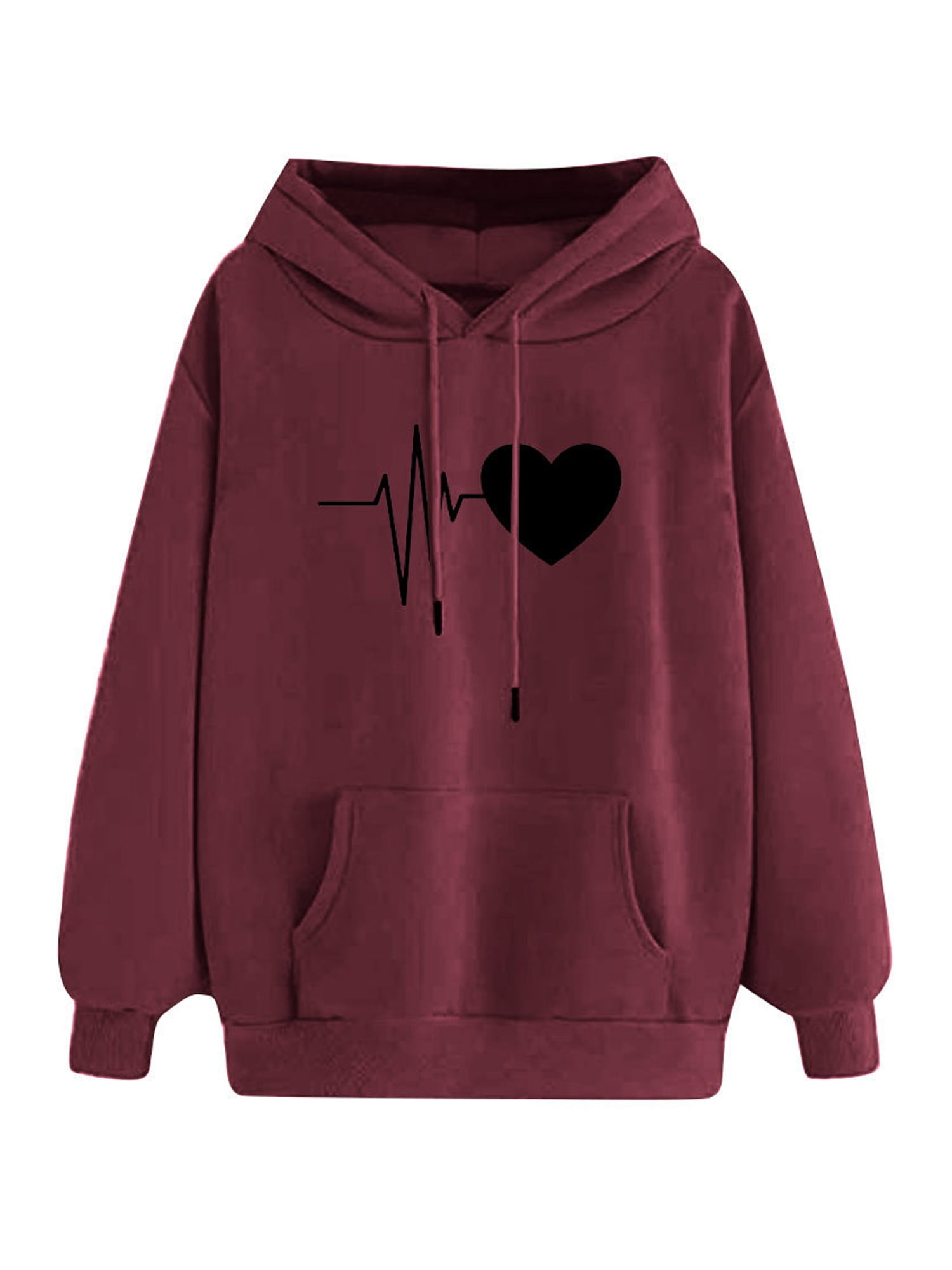 Bmnmsl Valentines Day Long Sleeve Hoodie Pullover Couple Matching ...