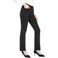 thumbnail image 1 of Bmnmsl Women Pants Solid Color Flared Trousers with Pockets, 1 of 3