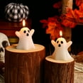 Bmnokb Halloween Ghost Candles, Cute Ghost Shaped Halloween Decor