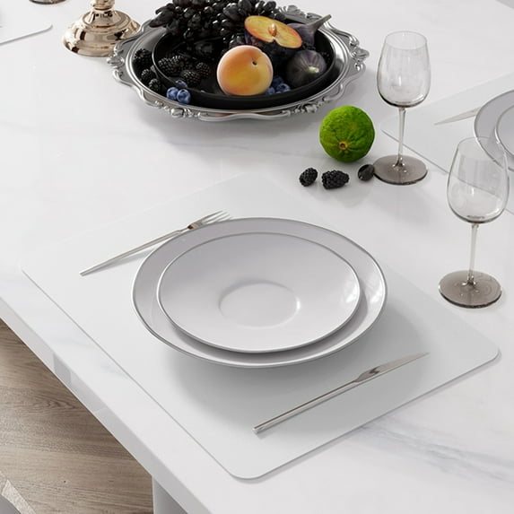 Bmnokb Vinyl Placemats, 23.6"x19.6" Extra Large Placemat, Kitchen Countertop Protector, Waterproof, Stain Resistant, Heat Resistant, Non-Slip, Table Mats for Kitchen/Dining/Party