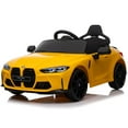 thumbnail image 1 of Bmw M4 12v Kids Electric Car with Parent Remote, Battery Powered Cars for Kids, Three Speed Adjustable,Power Display, Usb,Mp3 ,Bluetooth,Led Light,Story, Ride On Car for Boy and Girl Ages 3-8, Yellow, 1 of 10