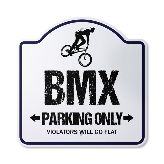 Bmx 10” x 10” Sign | Indoor/Outdoor Plastic | SignMission Designer Parking Race Bike Trick Rider Parts Racer Fun Novelty Gift Funny Joke Gag Road Garage