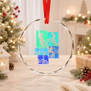 Bmx Bike Bicycle Stunt Racing Glass Ornament