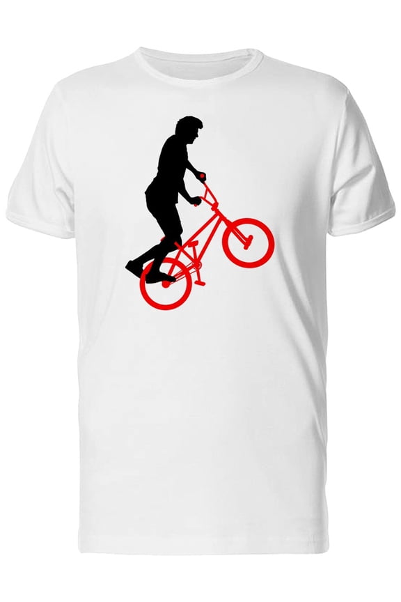 Bmx Rider Silhouette T-Shirt Men -Image by Shutterstock, Male x-Large