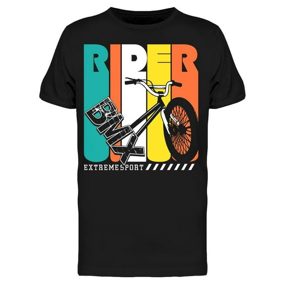 Bmx/Rider Typography Design T-Shirt Men -Image by Shutterstock, Male 3X-Large
