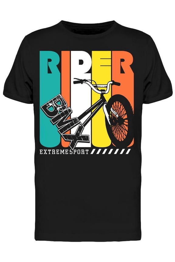 Bmx/Rider Typography Design T-Shirt Men -Image by Shutterstock, Male x-Large