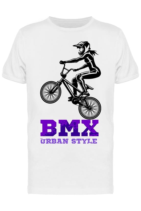 Bmx Urban Style Design T-Shirt Men -Image by Shutterstock, Male Large
