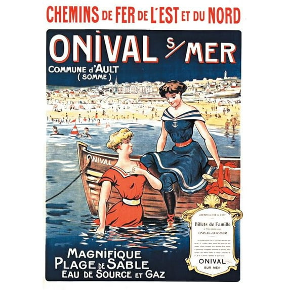 Bnf Affiches Carnet Blanc, Affiche Chemins de Fer Onival-Sur-Mer, (Paperback)