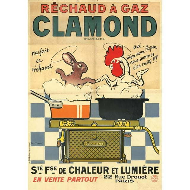 Publicité Presse Electroménager CLAMOND Réchauds cuisinières Radiateurs