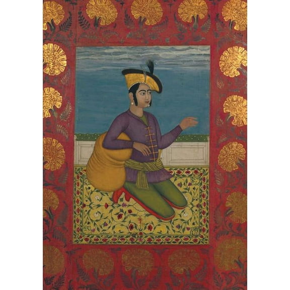 Bnf Portraits Carnet Blanc, Prince Indien Genoux, Miniature 18e, (Paperback)