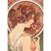 Bnf Portraits Carnet Lign  Affiche Mucha, La Primev re, Paperback