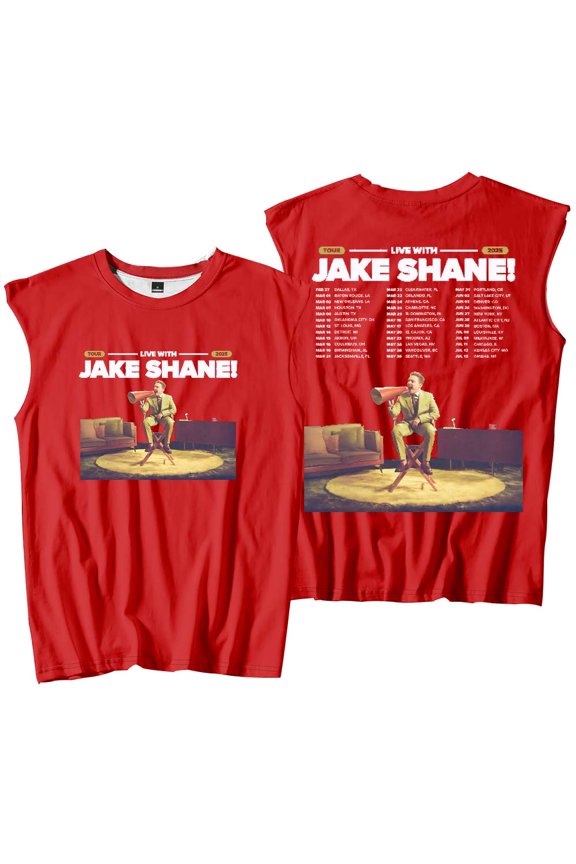 Jake Shane Tour 2025 Merch Tank Tops Sport Vest 3xl