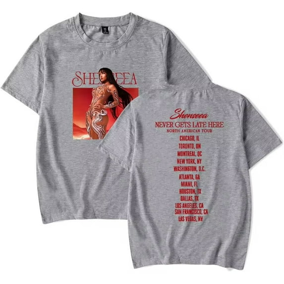 Bngkauyexdc Shenseea Vintage Never Gets Late Here Tour T-Shirt Unisex s
