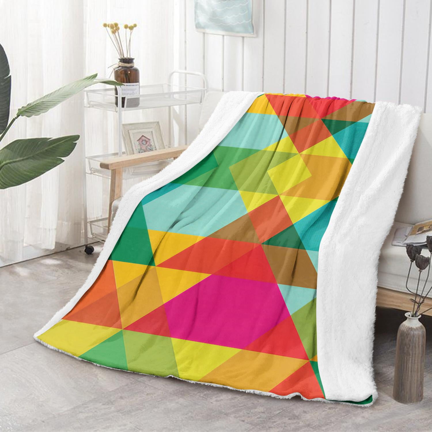Bnhjsdw Modern Geometry Woollen Blankets - Walmart.com