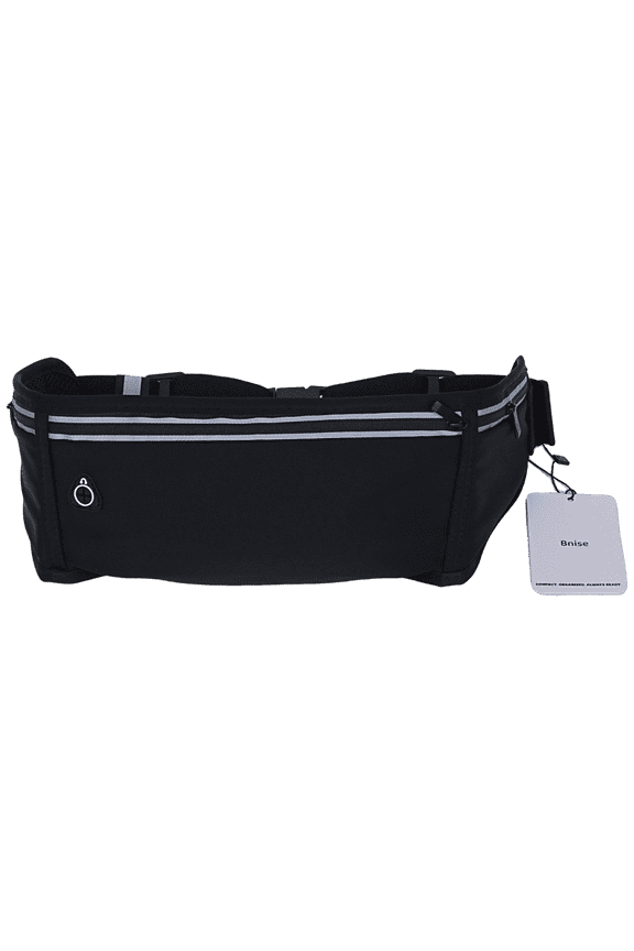 Waist Bags (Black) Lightweight & Adjustable Sports Fanny Pack for Running, Cycling, Travel Hands-Free Phone/Wallet/Keys Storage Unisex Stylish Belt Bag