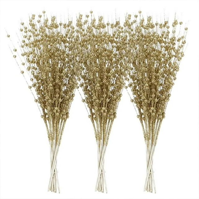Bnnlsa Artificial Flowers Christmas Decorations 43Cm 12 Prong Berry