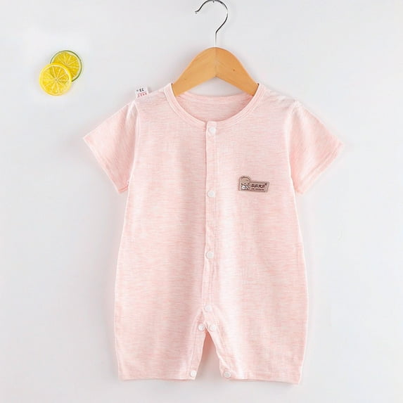 Bnwani 1PC Toddler Boys Clothes Baby Short-sleeved Fart Thin Bag One-piece Clothes Newborn Climbing New Spring , Size 66