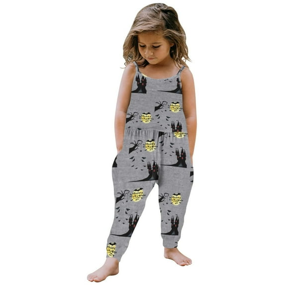 Bnwani 1PC Toddler Girls Toddler Boys Print Jumpsuit Romper Sling Fashion Cute , Size 4 Y