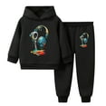 thumbnail image 1 of Bnwani 2 Piece Sets for Girls Spring Hoodies Long Sleeve Letter Cute Shirt Pullover Sweatshirts and Sweatpants, 1 of 7
