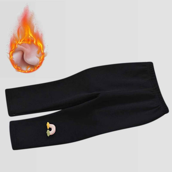 Bnwani 2PC Boys Pants Girls Baby Stretch Pants Fleece Warm High Winter Fall Trousers Size 2-3 Y