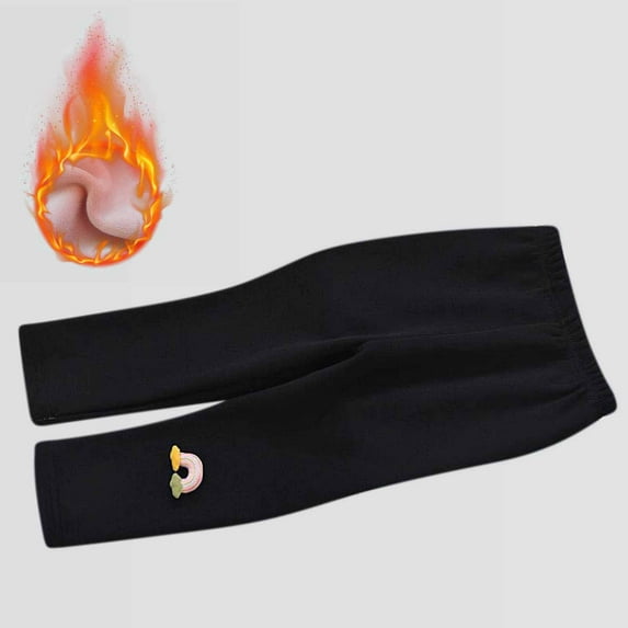 Bnwani 2PC Boys Pants Girls Baby Stretch Pants Fleece Warm High Winter Fall Trousers Size 2-3 Y