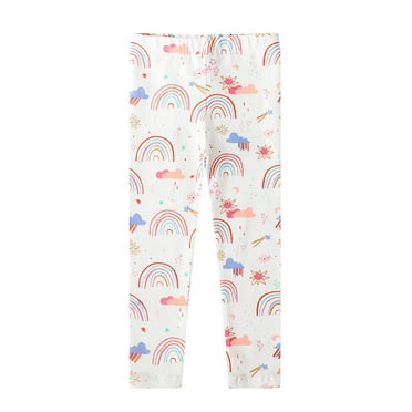 Bnwani 2PC Long Sleeve Tops for Child Girls Stretch Cotton Spring Trousers Pajama Size 6Y