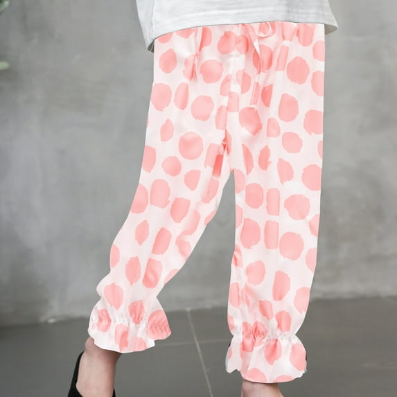 Bnwani 2PC Girls Kids Pants Child's Summer Trousers Size 12Y