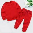 thumbnail image 1 of Bnwani 2Pcs Baby Girls' Clothing Girls Boys Fashion Casual Solid Set Pants Toddler Children's Baby Kids Suit Leggings Size 2-3 Y, 1 of 4