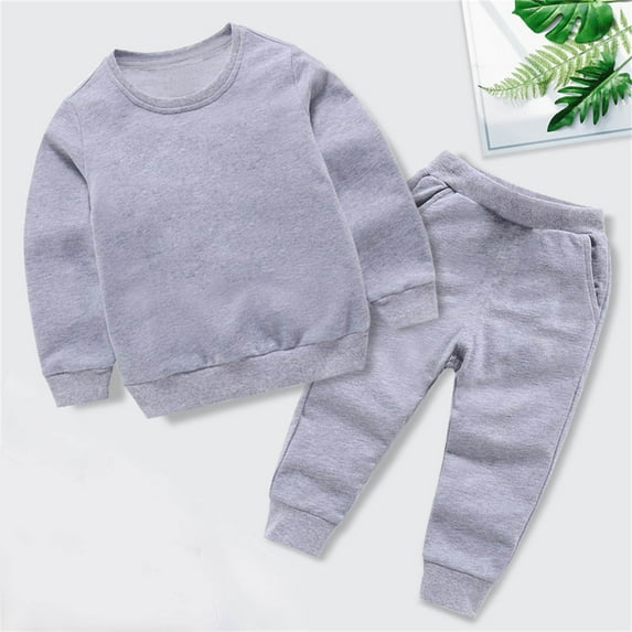 Bnwani 2Pcs Boys' Clothing Sets Girls Boys Fashion Casual Solid Set Pants Toddler Children's Baby Kids Suit Leggings Size 6-7 Y