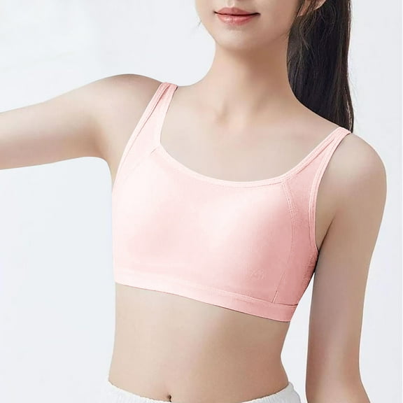 Bnwani Big Girls Bras for Teen Girl Puberty Camisole Print Bra Blue Size L