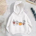thumbnail image 1 of Bnwani Big Girls Hoodies Cotton Long Sleeve Loose Thin Sweatshirt Printed Tops Pullover Size 7-8, 1 of 3