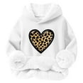 thumbnail image 1 of Bnwani Big Girls Hoodies Long Sleeve Lamb Wool Thick Sweatshirt Hearts Pullover, 1 of 2