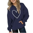 thumbnail image 1 of Bnwani Big Girls Hoodies Long Sleeve Oversized Fleece Sweatshirt Cute Plain Tops Pullover, 1 of 3