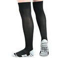 thumbnail image 1 of Bnwani Black Cotton Cotton Socks for Kids Knee High Solid Color Sports Socks, 1 of 3