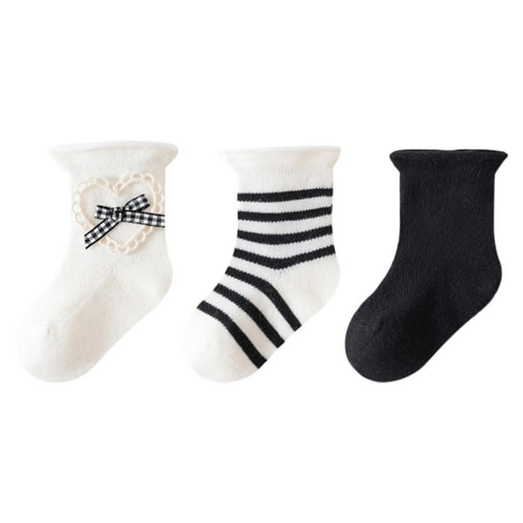 Bnwani Black Kids Cotton Cotton Socks Fashion Crew Mesh Socks