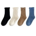 thumbnail image 1 of Bnwani Black Socks for Boys Winter Cotton Crew Stacked Floral Socks 4-5t 4 Pack, 1 of 9