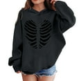 thumbnail image 1 of Bnwani Black Pullover Sweatshirts for Girls Long Sleeve Fleece Casual Oversized Cute Solid Pocket Size 11 Years, 1 of 6