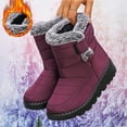 thumbnail image 1 of Bnwani Boots Women New Winter Fashion Thick Mid-Calf Velvet Fleece Casual Solid Snow Boot Red Size 8.5, 1 of 9