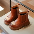 thumbnail image 1 of Bnwani Boots for Girls Ankle PU Leather Fleece Lined Booties, 1 of 7