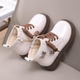 thumbnail image 1 of Bnwani Boots for Girls Mid-Calf Short PU Leather Fleece Lined British Boots 3-9 Years, 1 of 9