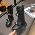 thumbnail image 1 of Bnwani Boots for Girls Riding Riding PU Leather Side Zipper Bow Princess Boots 4-11 Years, 1 of 9