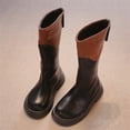 thumbnail image 1 of Bnwani Boots for Girls Riding Riding PU Leather Side Zipper Princess Boots 3-9 Years, 1 of 4