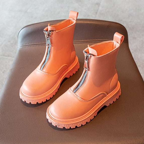 Bnwani Boots for Girls Short PU Leather British Booties 3-11 Years